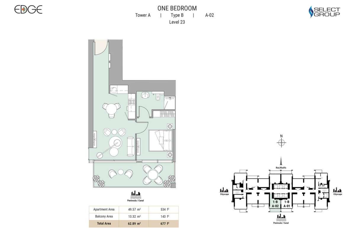 Type B, Level 23, A-02 - The Edge Tower 1